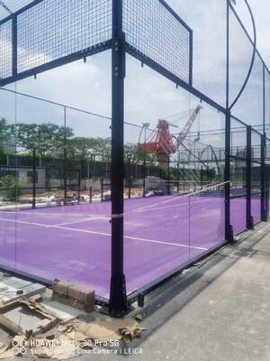 Campo da Padel Standard Internazionale Telaio Portatile in Lega di Alluminio Adatto al Fai-da-Te Superficie Acrilica Commerciale ad Alte Prestazioni Campo da Padel per Scuole Ammortizzante Panoramico di Alta Qualità