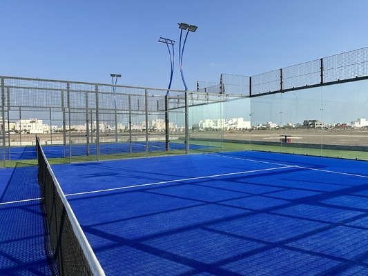 Prezzo all'ingrosso del campo da paddle tennis zincato a caldo personalizzabile, set completo per club e strutture sportive