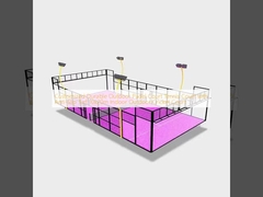 Cortile di padel all'aria aperta Tennis court con terreno antiscivolo 10x20m Indoor Outdoor Cricket Court