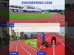 Pista da corsa in plastica ibrida professionale da 13 mm, granuli in PU e EPDM di alta qualità, ecologici, resistenti all'usura, anti-invecchiamento, conformi alla IAAF, ideale per piste e scuole