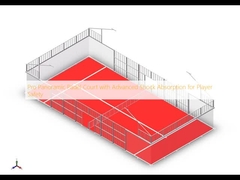 Campo da Padel Pro Panoramic con Assorbimento Avanzato degli Urti per la Sicurezza dei Giocatori
